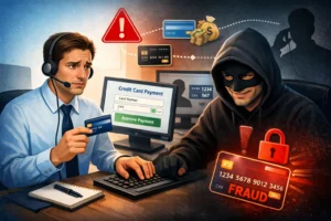 Risk of credit card data theft in call centers Riesgo de robo de datos de tarjeta en call center