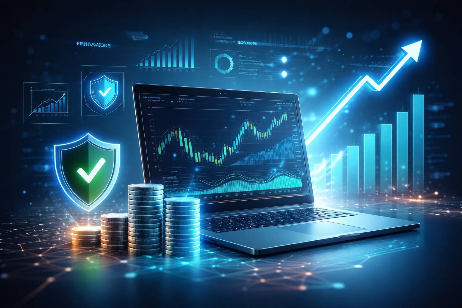 Fintech technology image illustrating secure payment software valuation, cloud metrics, and investor analysis in the contact center payments sector